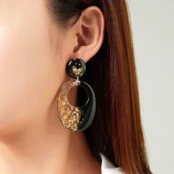 Belle Miss Paris - Örhängen Fanchon Svart