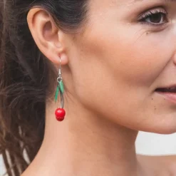 Belle Miss Paris - Örhängen Chloe Röd