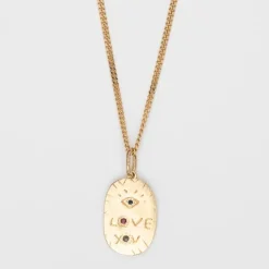 Björg Jewellery - Halsband Eye Love You Guld