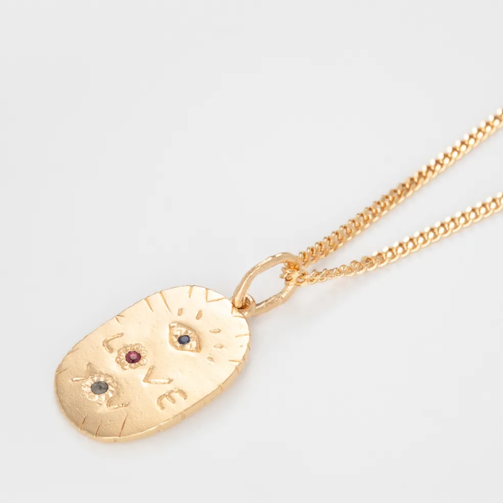 Björg Jewellery - Halsband Eye Love You Guld