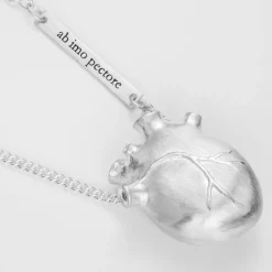 Björg Jewellery - Halsband Anatomiskt Hjärta Large Silver