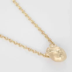 Björg Jewellery - Halsband Anatomiskt Hjärta Smal Guld
