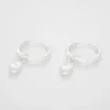 Björg Jewellery - Örhängen Anatomiskt Hjärta Hoop Silver
