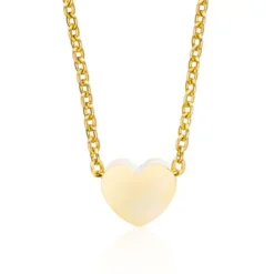 Blomdahl - Halsband Heart Plain Guld
