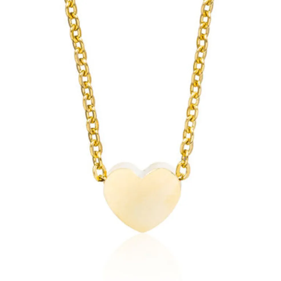 Blomdahl - Halsband Heart Plain Guld