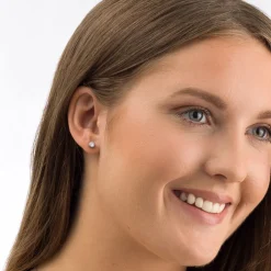 Blomdahl - Örhängen Bezel Titan Silver Klar