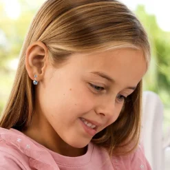 Blomdahl - Örhängen Blomma Hängande Plastic Blå