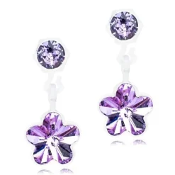 Blomdahl - Örhängen Blomma Hängande Plastic Lila