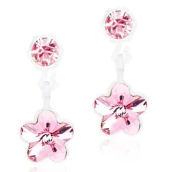 Blomdahl - Örhängen Blomma Hängande Plastic Rosa