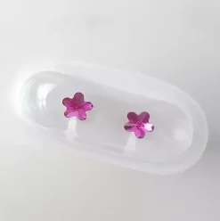 Blomdahl - Örhängen Blomma Plastic Fuchsia