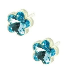 Blomdahl - Örhängen Blomma Plastic Blå