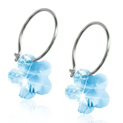 Blomdahl - Örhängen Blomma Titan Ljusblå