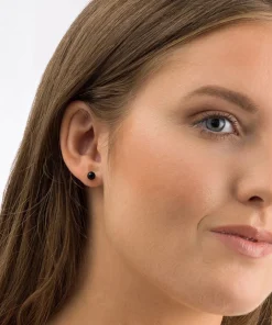 Blomdahl - Örhängen Boll Plain Titan Svart