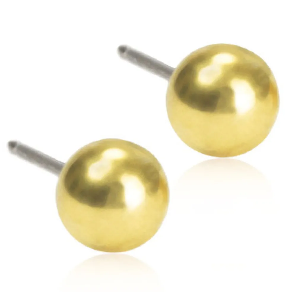 Blomdahl - Örhängen Boll Plain Titan Guld