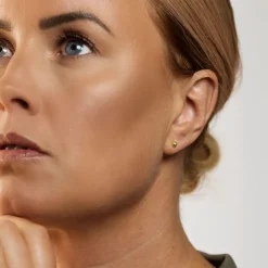 Blomdahl - Örhängen Boll Plain Titan Guld