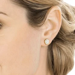 Blomdahl - Örhängen Brilliance Halo Guld Klar