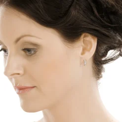 Blomdahl - Örhängen Brilliance Curved Medium Titan Klar