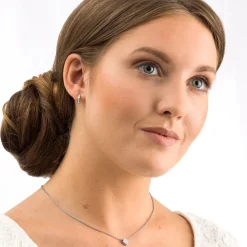 Blomdahl - Örhängen Brilliance Curved Medium Titan Klar