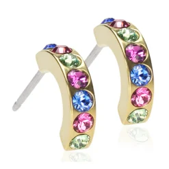 Blomdahl - Örhängen Brilliance Curved Medium Guld Fantasy