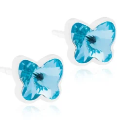 Blomdahl - Örhängen Fjäril Plastic Ljusblå