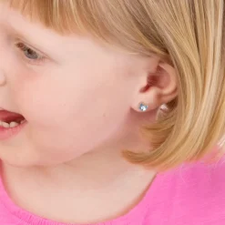 Blomdahl - Örhängen Fjäril Plastic Ljusblå