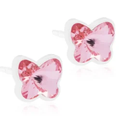 Blomdahl - Örhängen Fjäril Plastic Ljusrosa