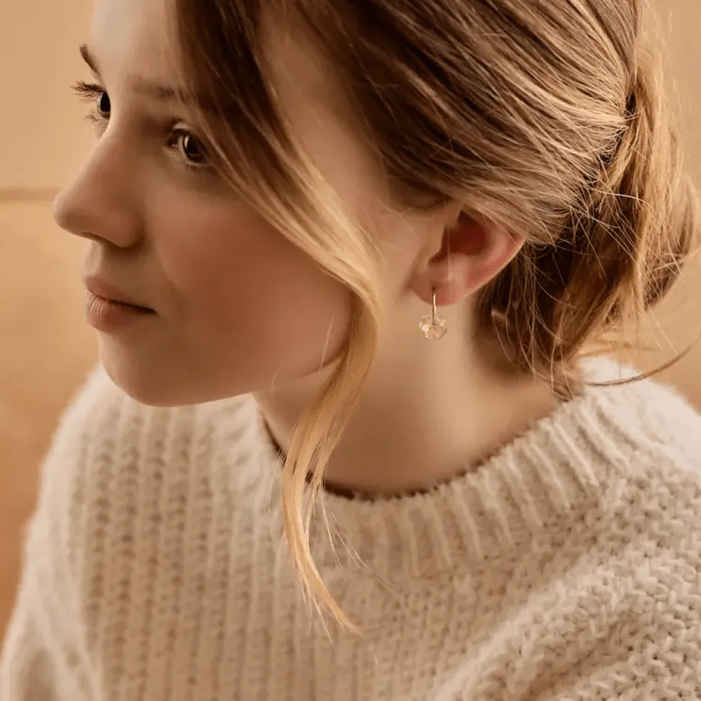 Blomdahl - Örhängen Heart Titan Golden Rainbow