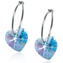 Blomdahl - Örhängen Heart Titan Blå