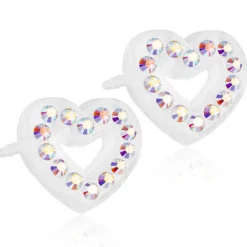 Blomdahl - Örhängen Hjärta Brilliance Plastic Rainbow