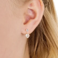 Blomdahl - Örhängen Hjärta Hängande Plastic Crystal