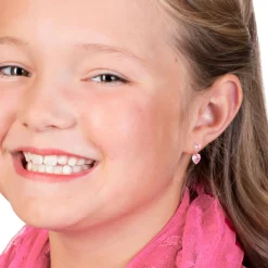 Blomdahl - Örhängen Hjärta Hängande Plastic Rosa