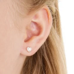 Blomdahl - Örhängen Hjärta Plastic Ljusrosa