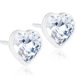 Blomdahl - Örhängen Hjärta Plastic Klar