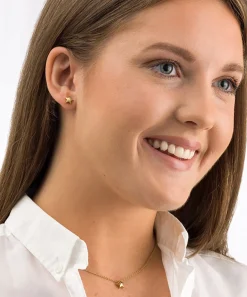 Blomdahl - Örhängen Stjärna Plain Titan Guld