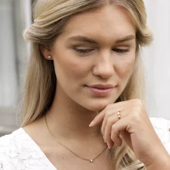 Blomdahl - Örhängen Tiffany Titan Guld Klar