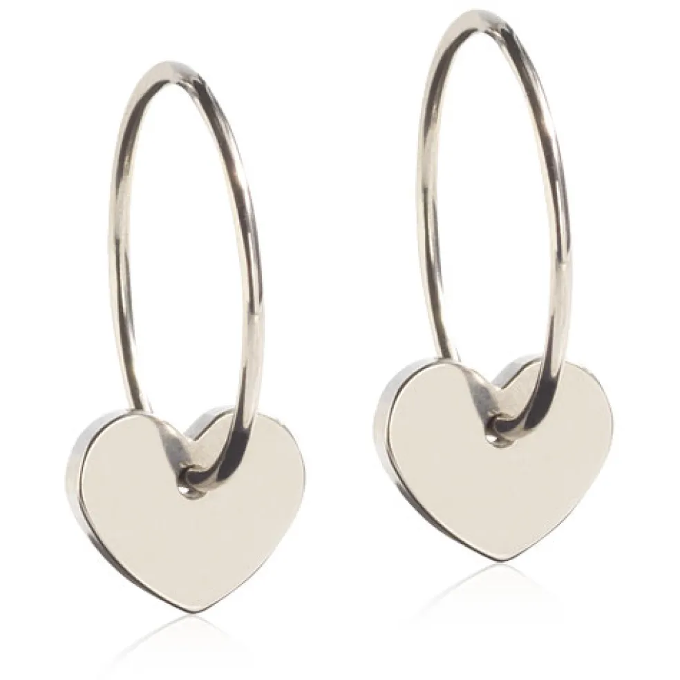 Blomdahl - Örhängen Titan Ring Plain Hjärta