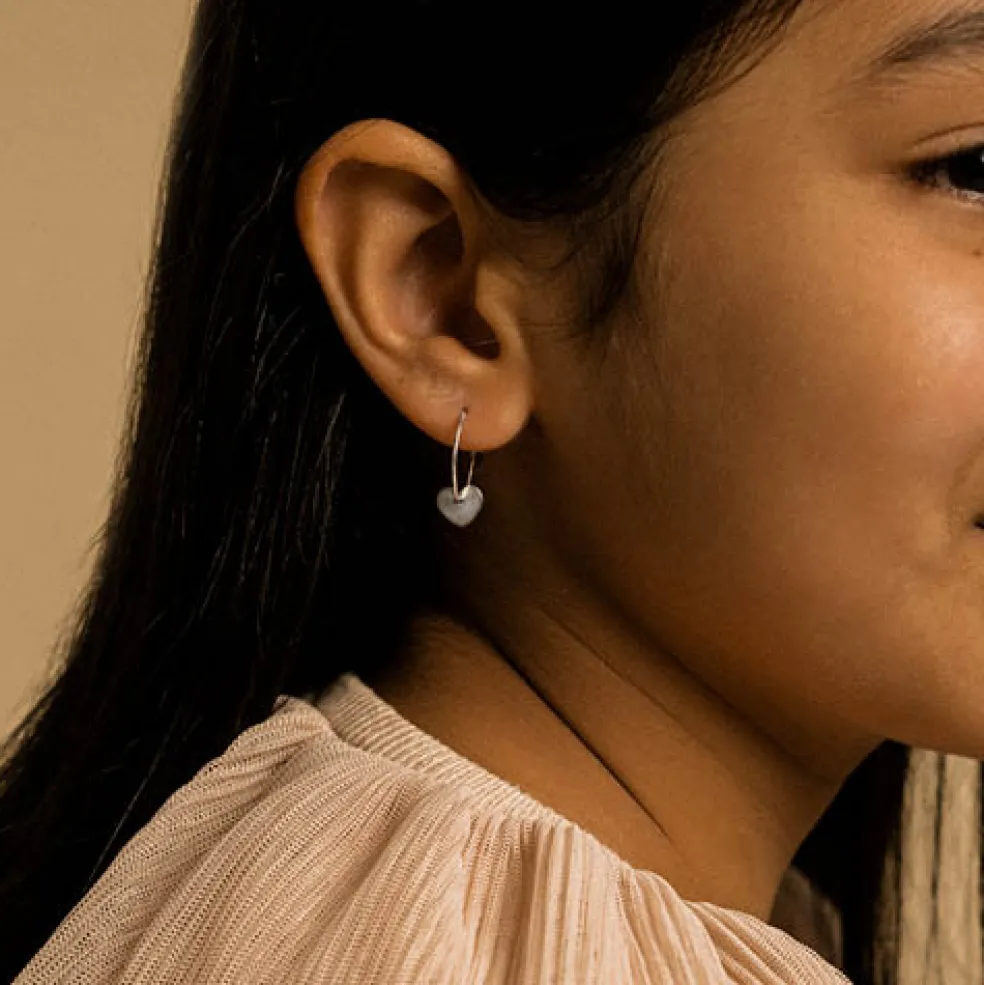 Blomdahl - Örhängen Titan Ring Plain Hjärta