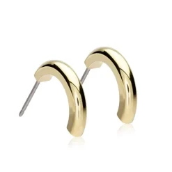 Blomdahl - Örhängen Titan Round Curved Guld
