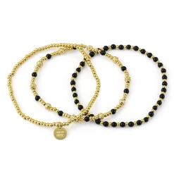 Bud To Rose - Armband Karma 3-Pack Guld Svart
