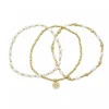 Bud To Rose - Armband Karma 3-Pack Guld Pärlor