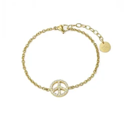 Bud To Rose - Armband Peace Crystal Guld