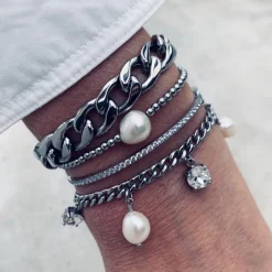 Bud To Rose - Armband Pearl Stål