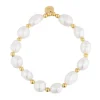 Bud To Rose - Armband Pearl Elastic Guld