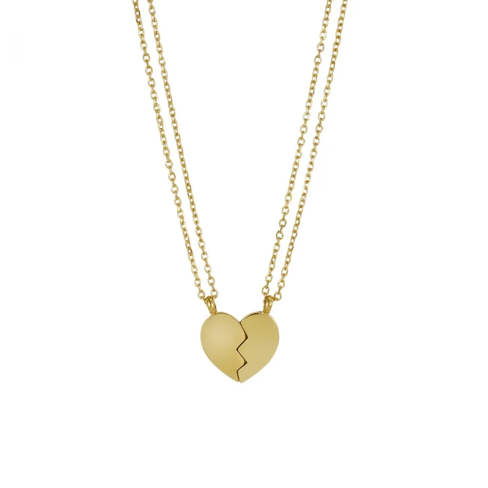 Bud To Rose - Halsband Friendship Heart Guld