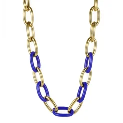 Bud To Rose - Halsband Granada Enamel Guld Blå