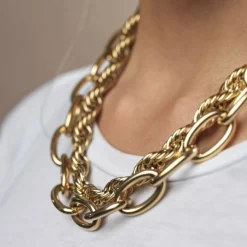 Bud To Rose - Halsband Twine Chunky Guld