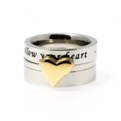 Bud To Rose - Ring Tripple Heart Guld