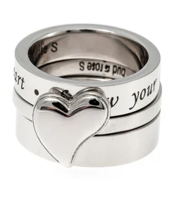 Bud To Rose - Ring Tripple Heart Silver
