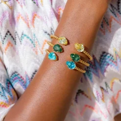 Caroline Svedbom - Armband Mini Drop Guld Peridot