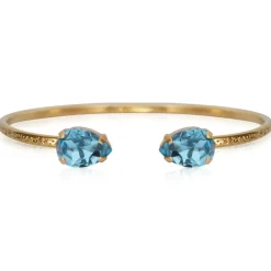 Caroline Svedbom - Armband Petite Drop Guld Aquamarine